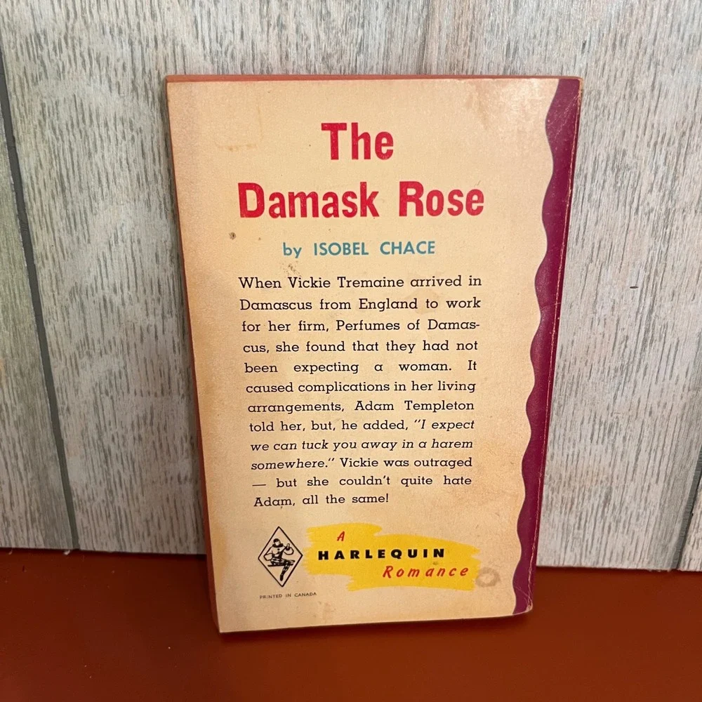 The Damask Rose Isobel Chace Harlequin‎ Romance 1334 Vintage 1969 Paperback Book
